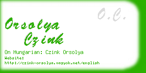 orsolya czink business card